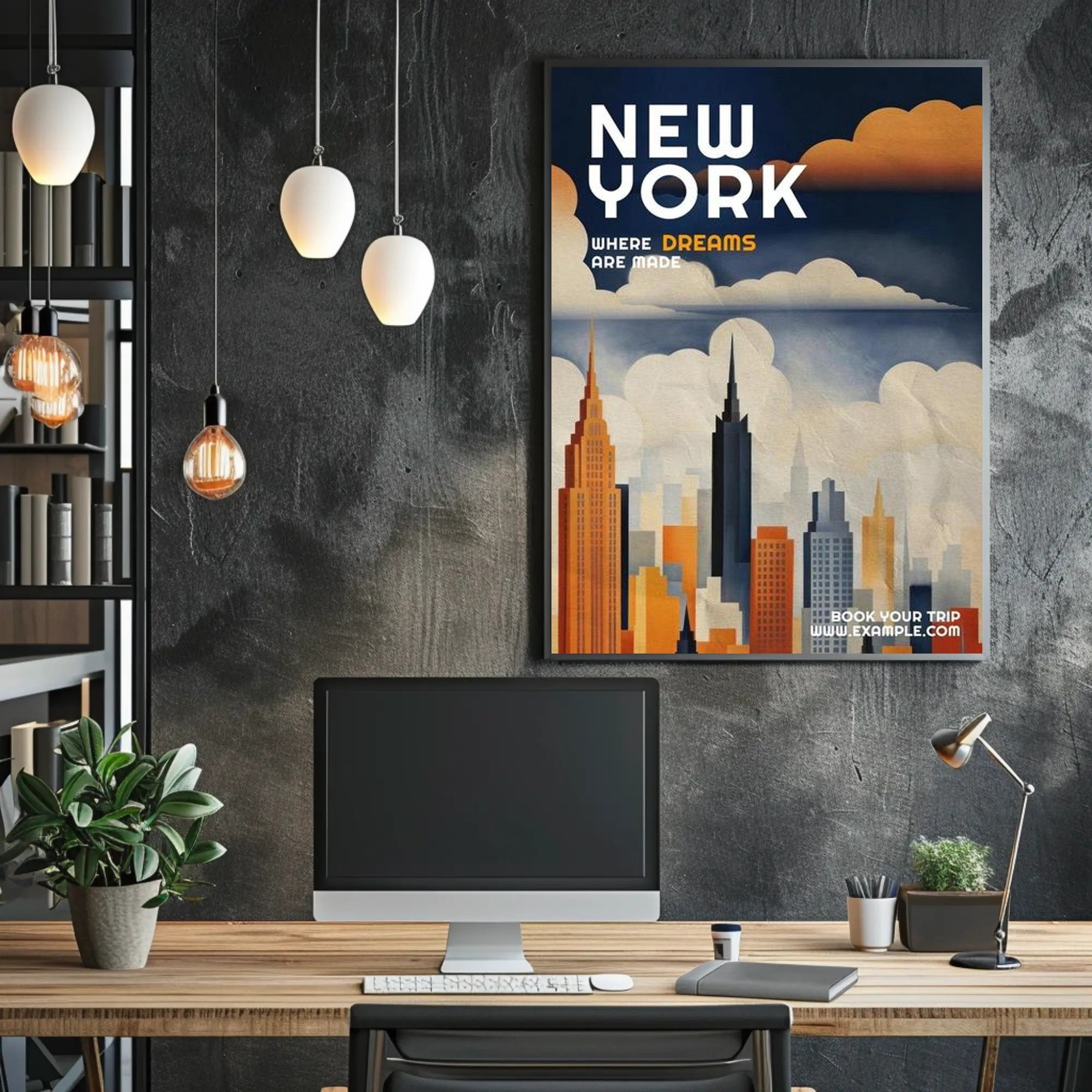 New York: Where Dreams Are Made Poster PosterGoat