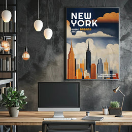 New York: Where Dreams Are Made Poster PosterGoat