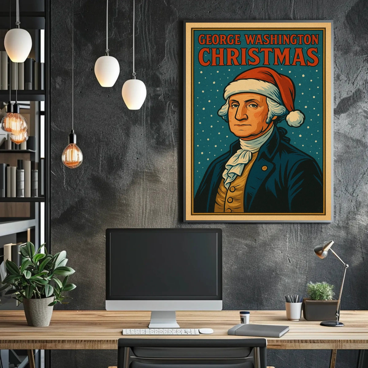 George Washington Christmas Poster
