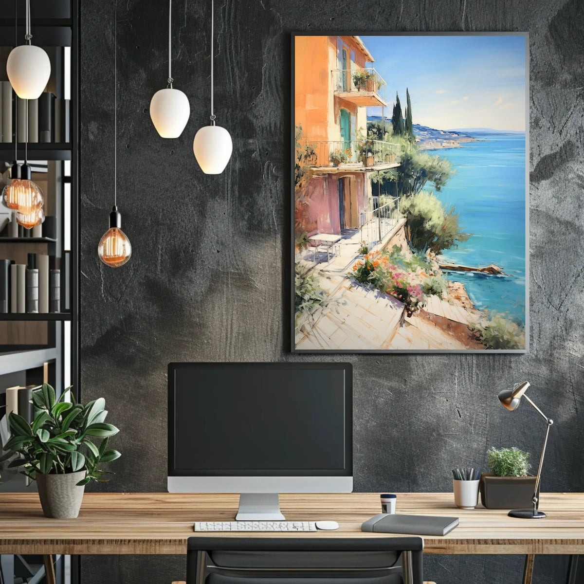 Mediterranean Seaside Charm Travel Poster