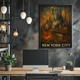 New York City Iconic Landmarks Poster