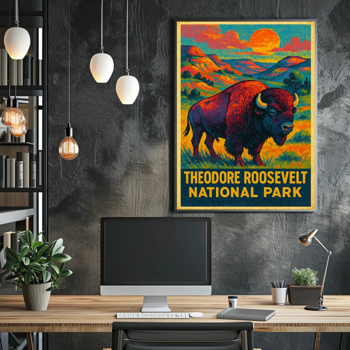 Roosevelt National Park Vintage Travel Collector Poster