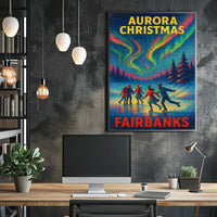 Aurora Christmas in Fairbanks Poster