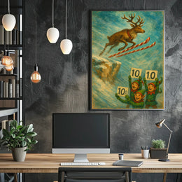 Reindeer Ski Jump Extravaganza Poster
