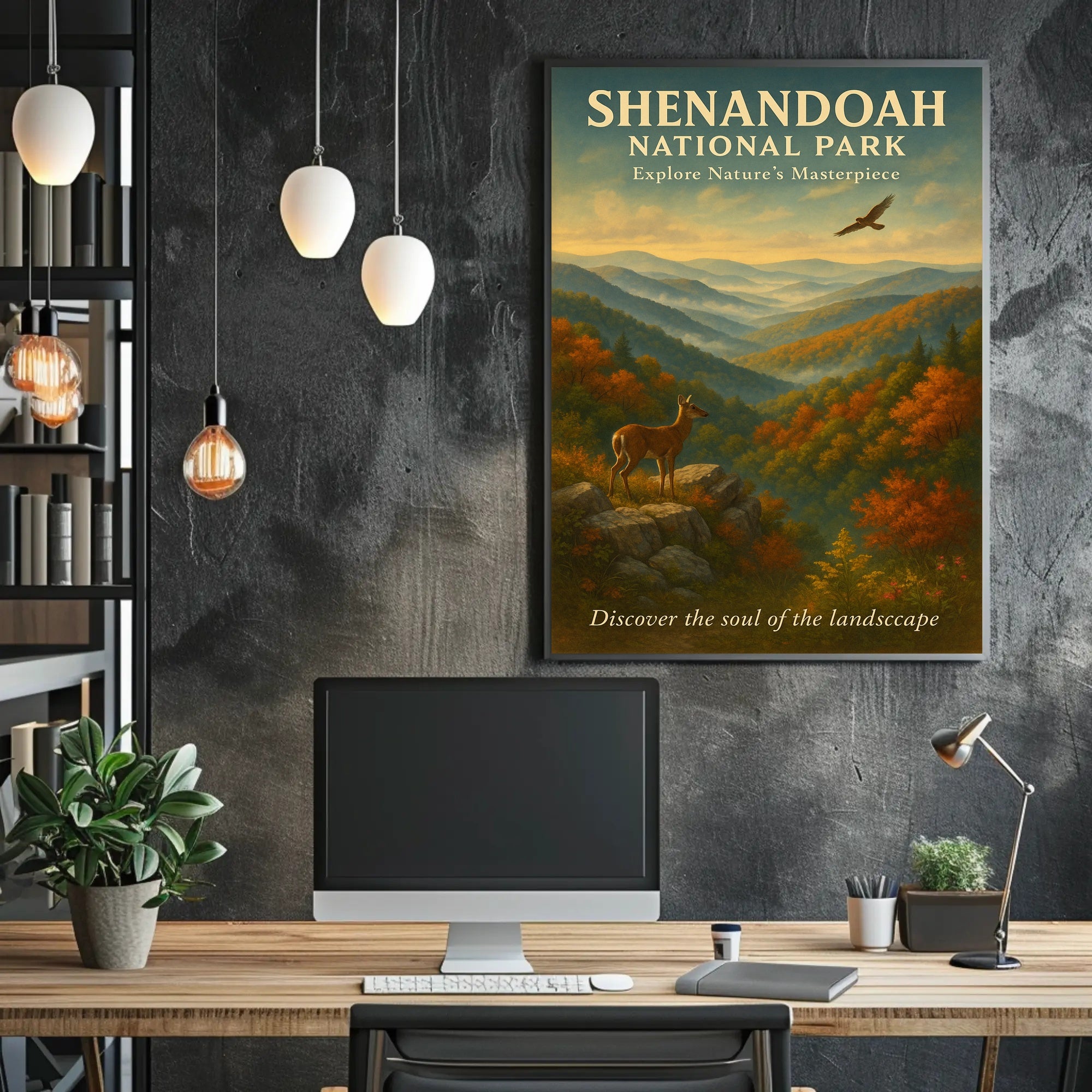 Shenandoah National Park Serene Autumn Scene National Park Poster