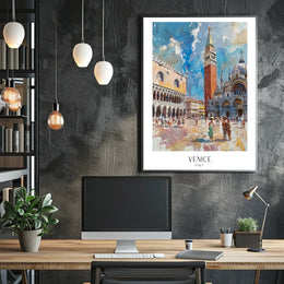 Venice A Vibrant Watercolor Poster