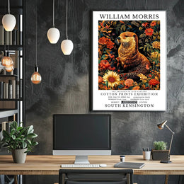 William Morris Exhibition Vintage Floral Heritage Poster