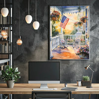 old fashioned front porch Poster
