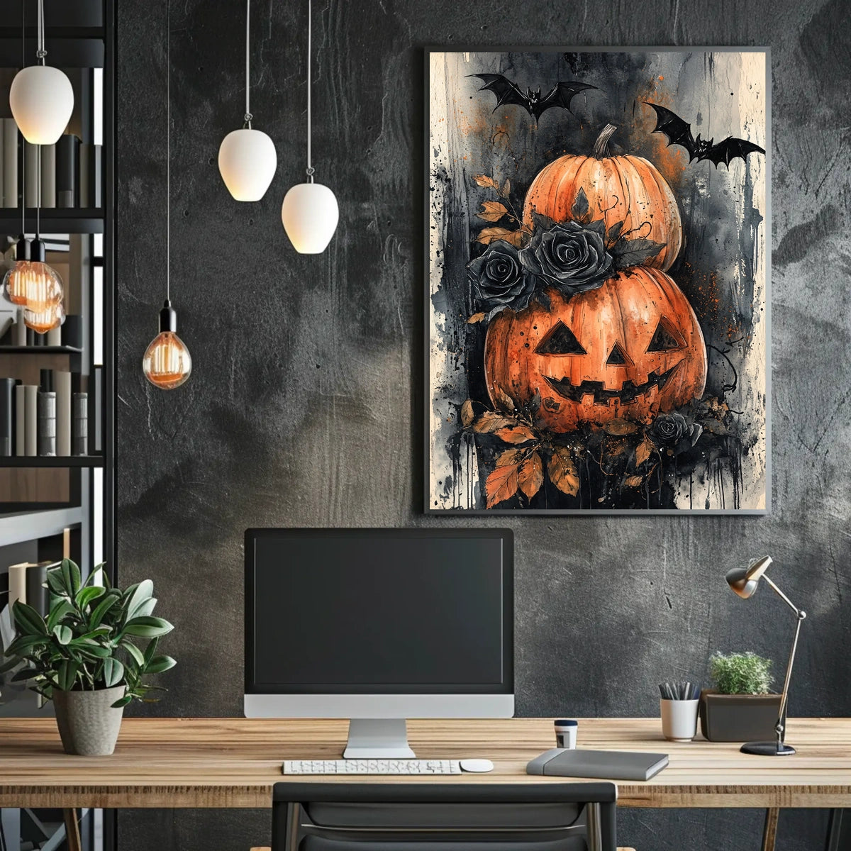 Halloween Classic Jack-o'-Lanterns Artistic Poster
