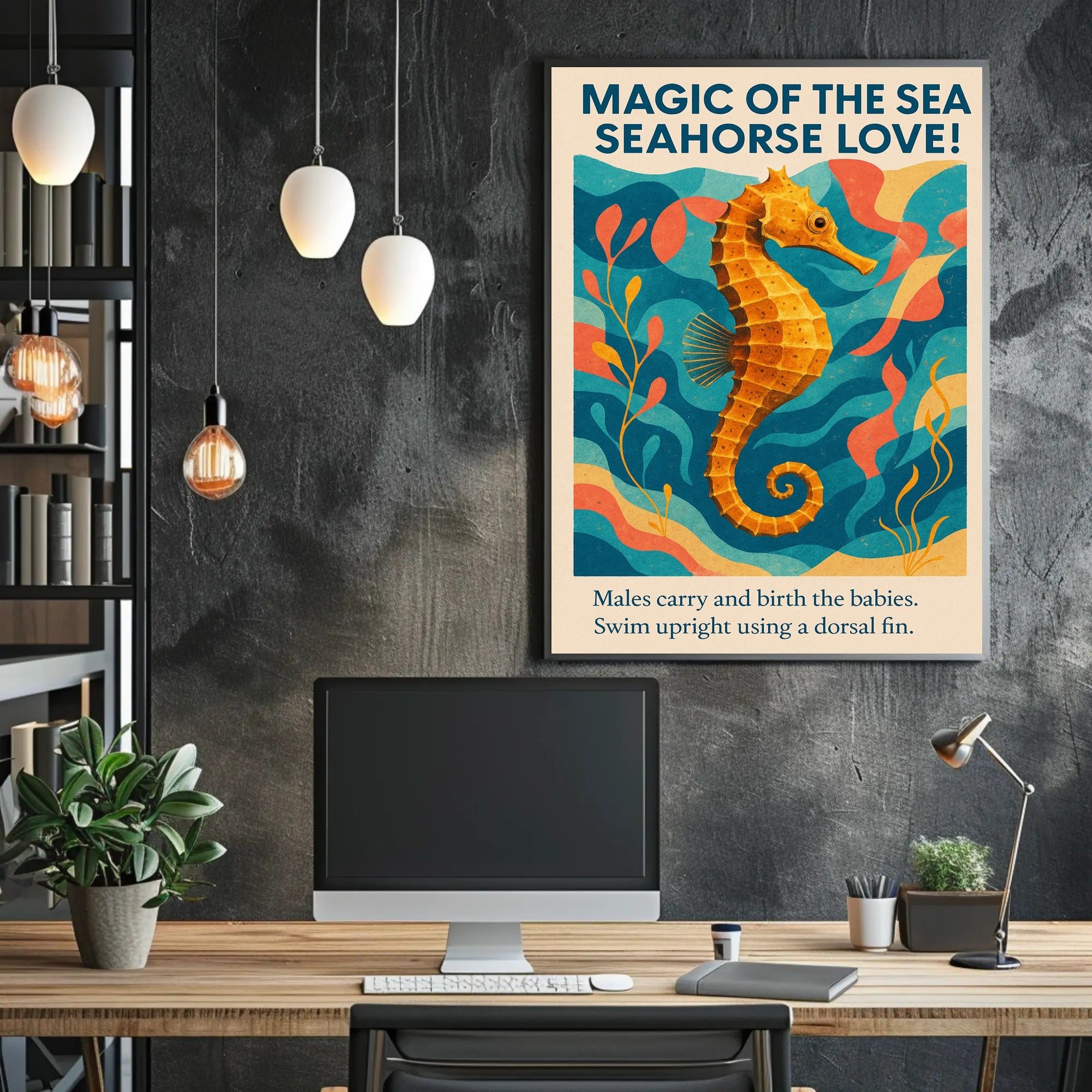 Magic of the Sea Seahorse Love Poster