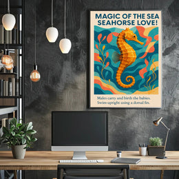 Magic of the Sea Seahorse Love Poster