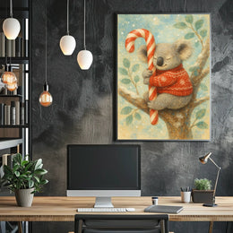 Cozy Koala Christmas Poster