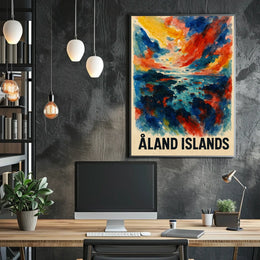 Åland Islands A Vibrant Landscape Poster