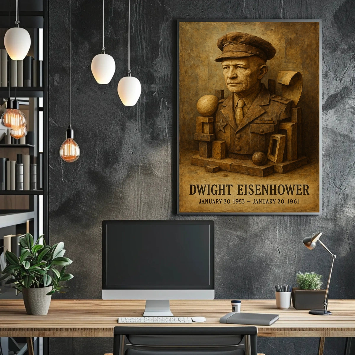 Eisenhower Vintage Presidential Era Historical or Presidential Poster