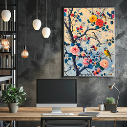 Blossoms And Birds William Morris Art Poster