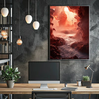 Mystical Cavern Landscape Poster