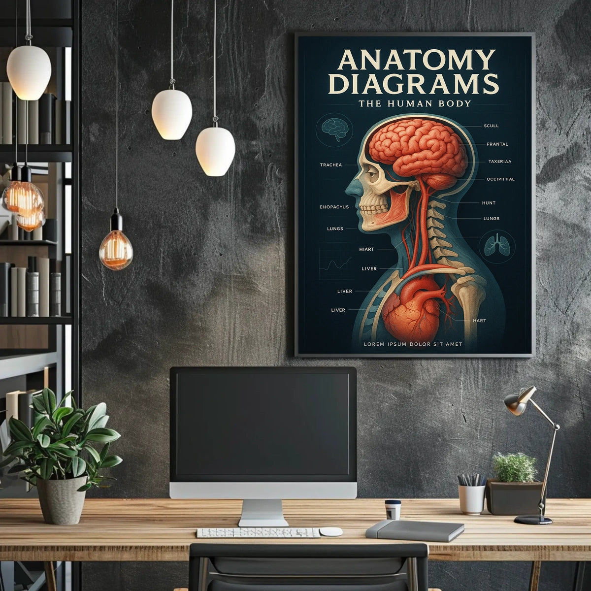 Anatomy Diagrams The Human Body Poster