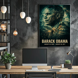 Barack Obama 44th President of the United States Double Exposure Poster