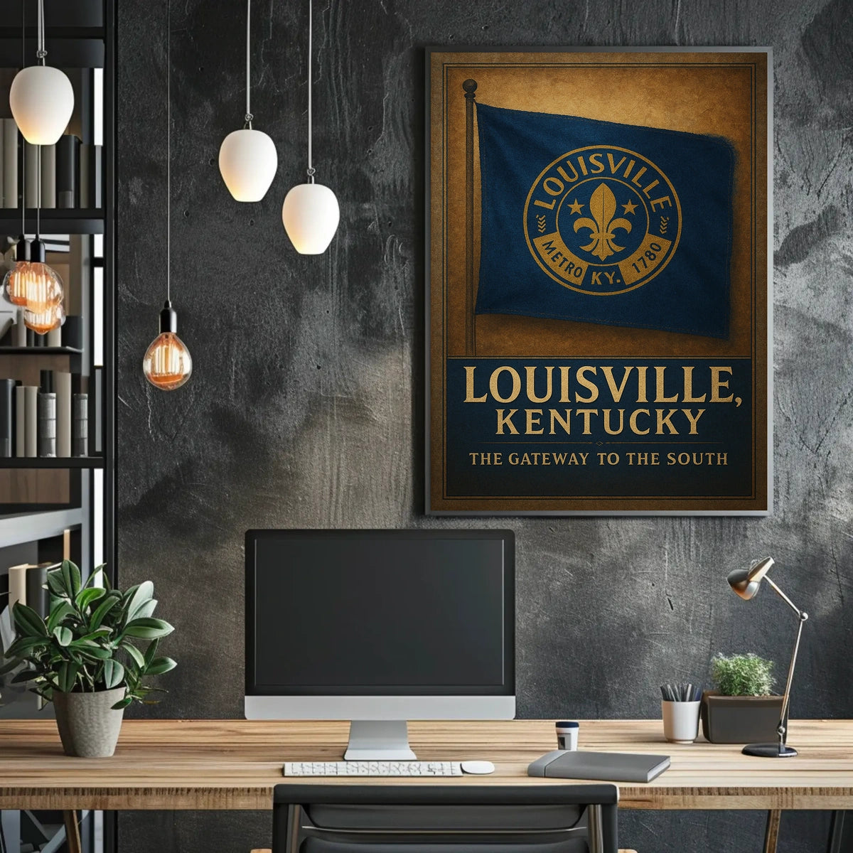 Louisville Kentucky Gateway Cityscape Photography Poster