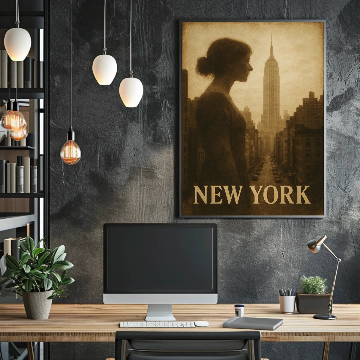 New York Silhouette Poster