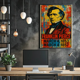 Franklin Pierce 14th President of the United States Street Art Mashup Poster