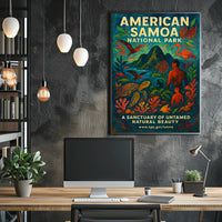 American Samoa National Park Artistic Travel Poster