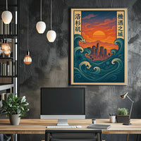 Los Angeles Sunset Fusion Urban or Cityscape Poster