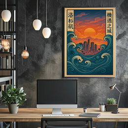 Los Angeles Sunset Fusion Urban or Cityscape Poster
