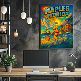 Naples, Florida The Sunshine States Gem Poster