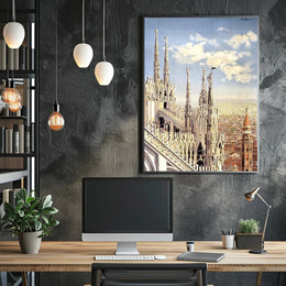Gothic Architecture and Cityscape Poster PosterGoat