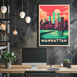 Manhattan Skyline Poster