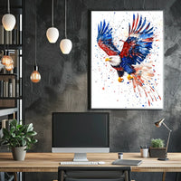 powerful bald eagle flying Poster