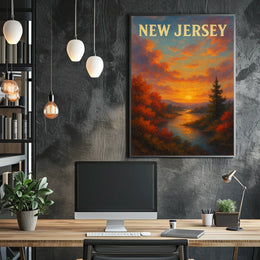 New Jersey Sunset Poster