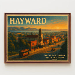 Hayward Travel Poster: Innovation Meets Tradition