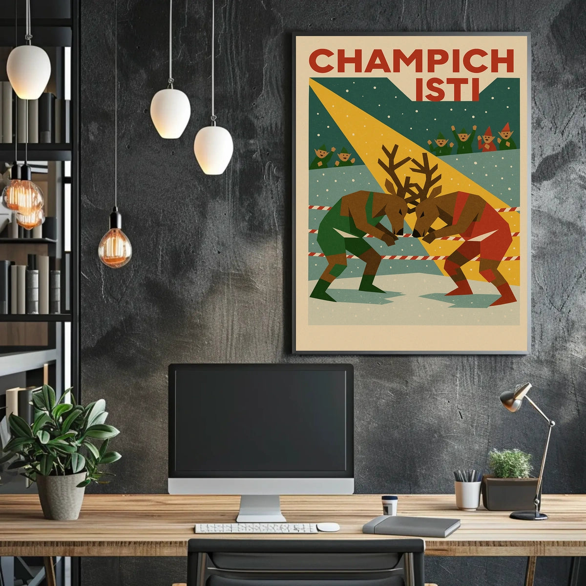 Champich Wrestling Match Poster