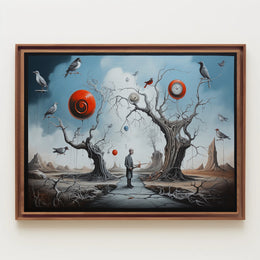 Dreamlike Surreal Art with Whimsical Elements - Artistic Poster