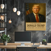 Donald Trump Silent Sentinel Patriotism Cinematic Realism Iconic American Portrait Leadership Legacy Bold Vision Poster