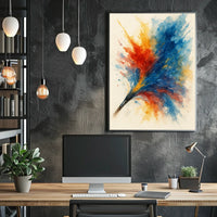 Colorful Brushstroke Explosion Poster