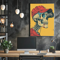 Skull with Lens Poster for Unique Wall Art Decor PosterGoat
