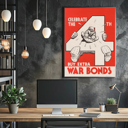 Celebrate the 4th with War Bonds Poster PosterGoat