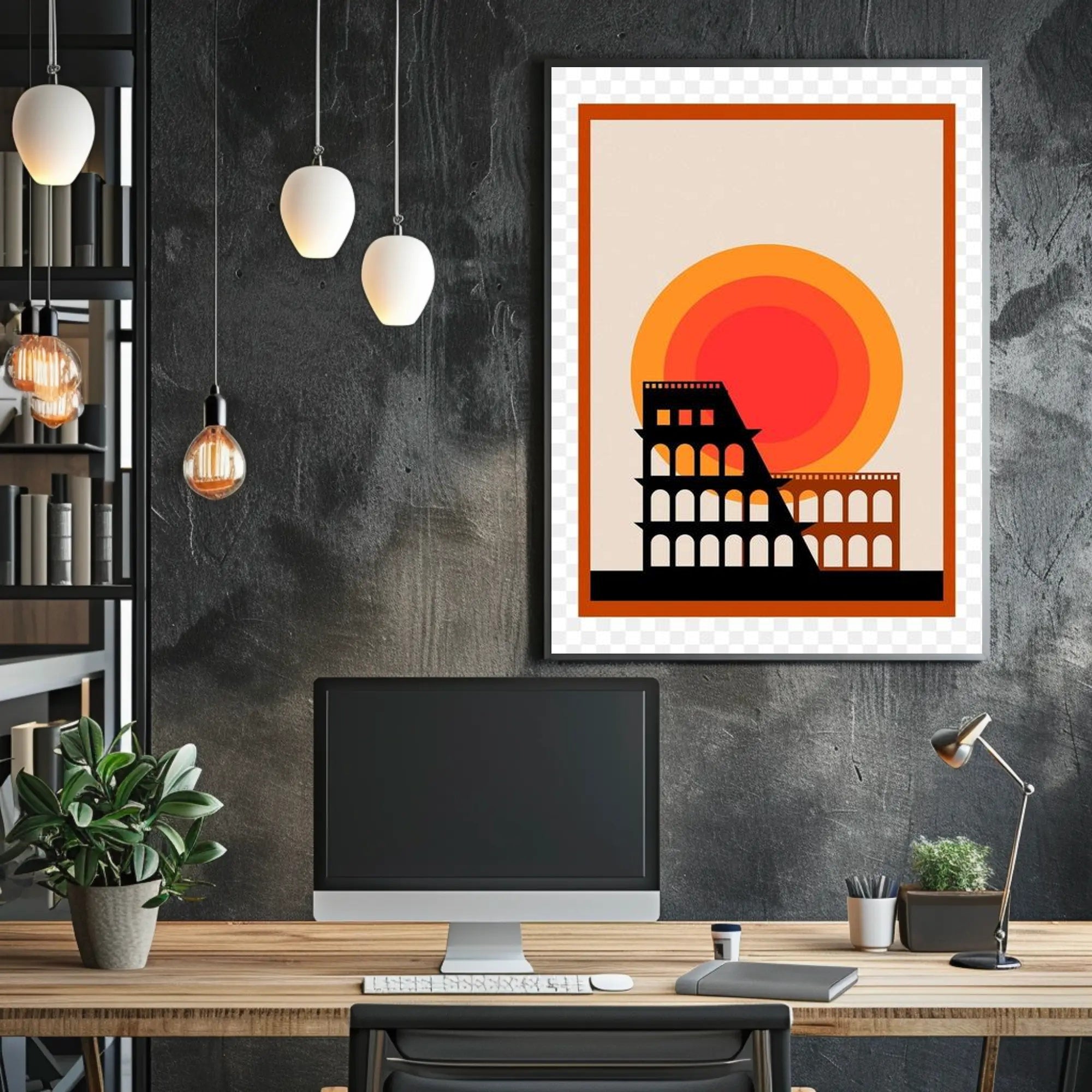 Iconic Architecture at Sunset Poster PosterGoat