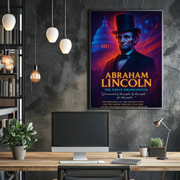 Abraham Lincoln Patriotic Historical or Presidential Poster PosterGoat