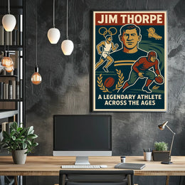 Celebrating a Sports Icon Jim Thorpe Poster
