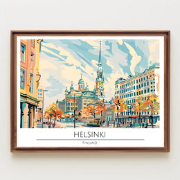 Vibrant Helsinki Poster PosterGoat