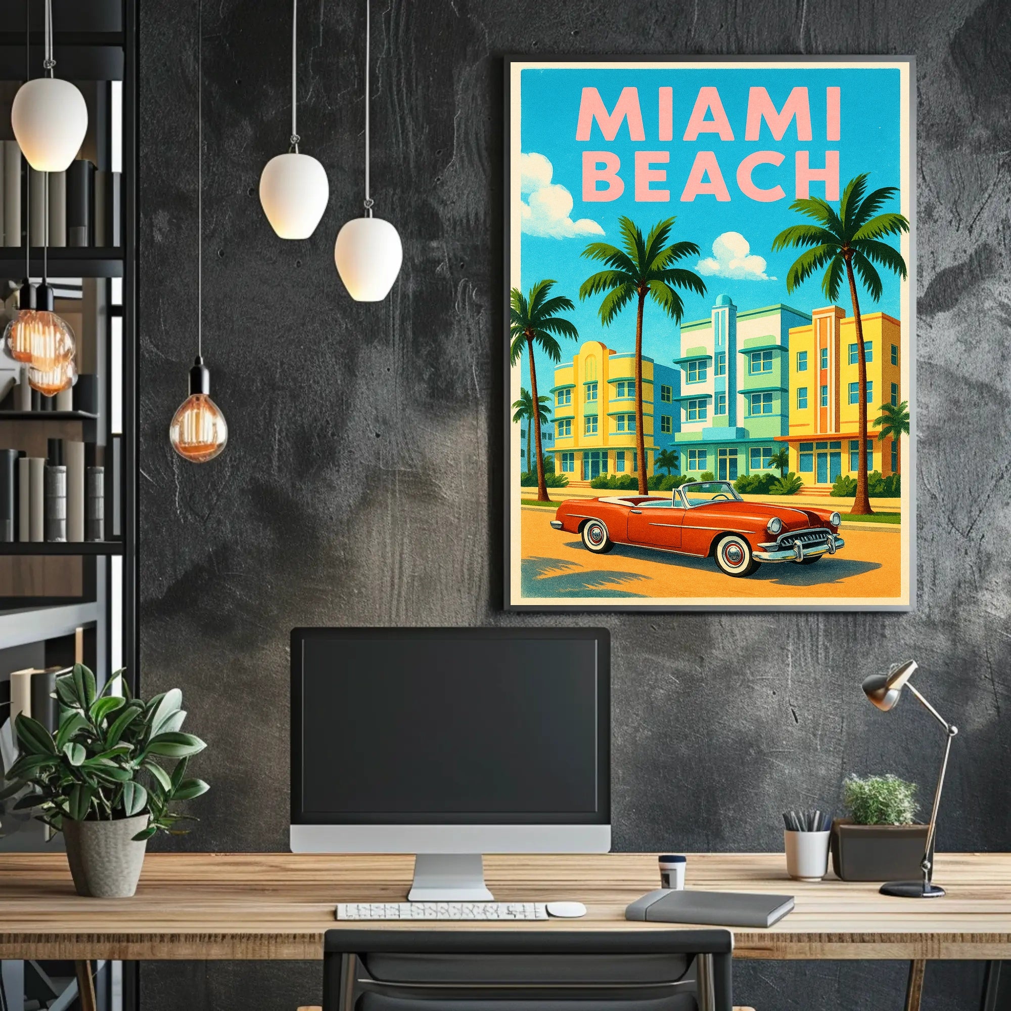Miami Beach Vibes Poster PosterGoat