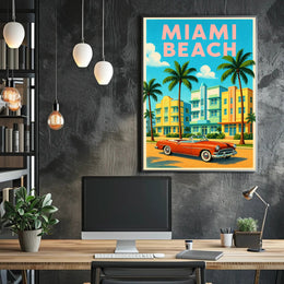 Miami Beach Vibes Poster PosterGoat