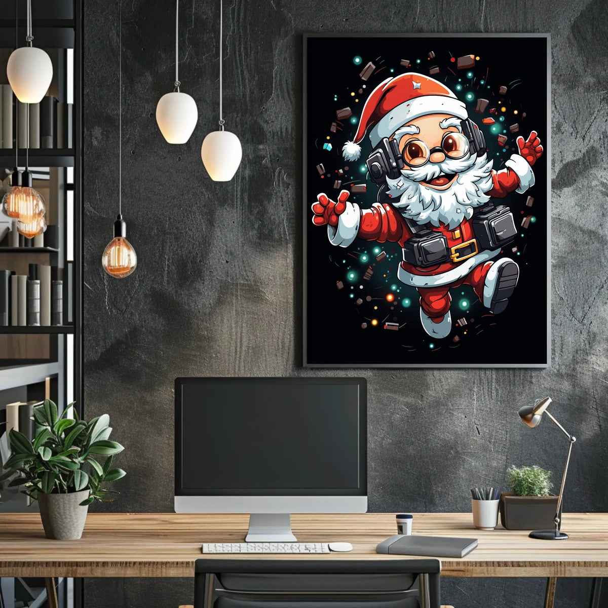 Tech-Savvy Santa Poster
