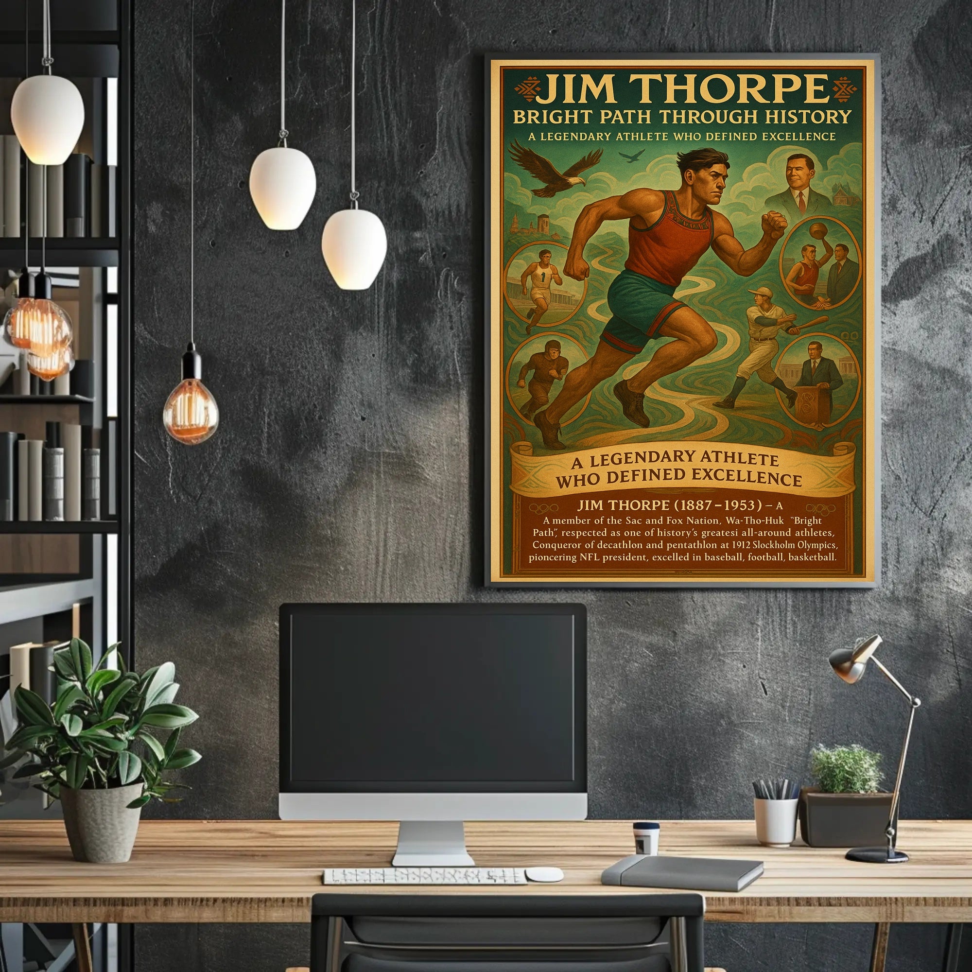 Jim Thorpe: Bright Path Through History Poster