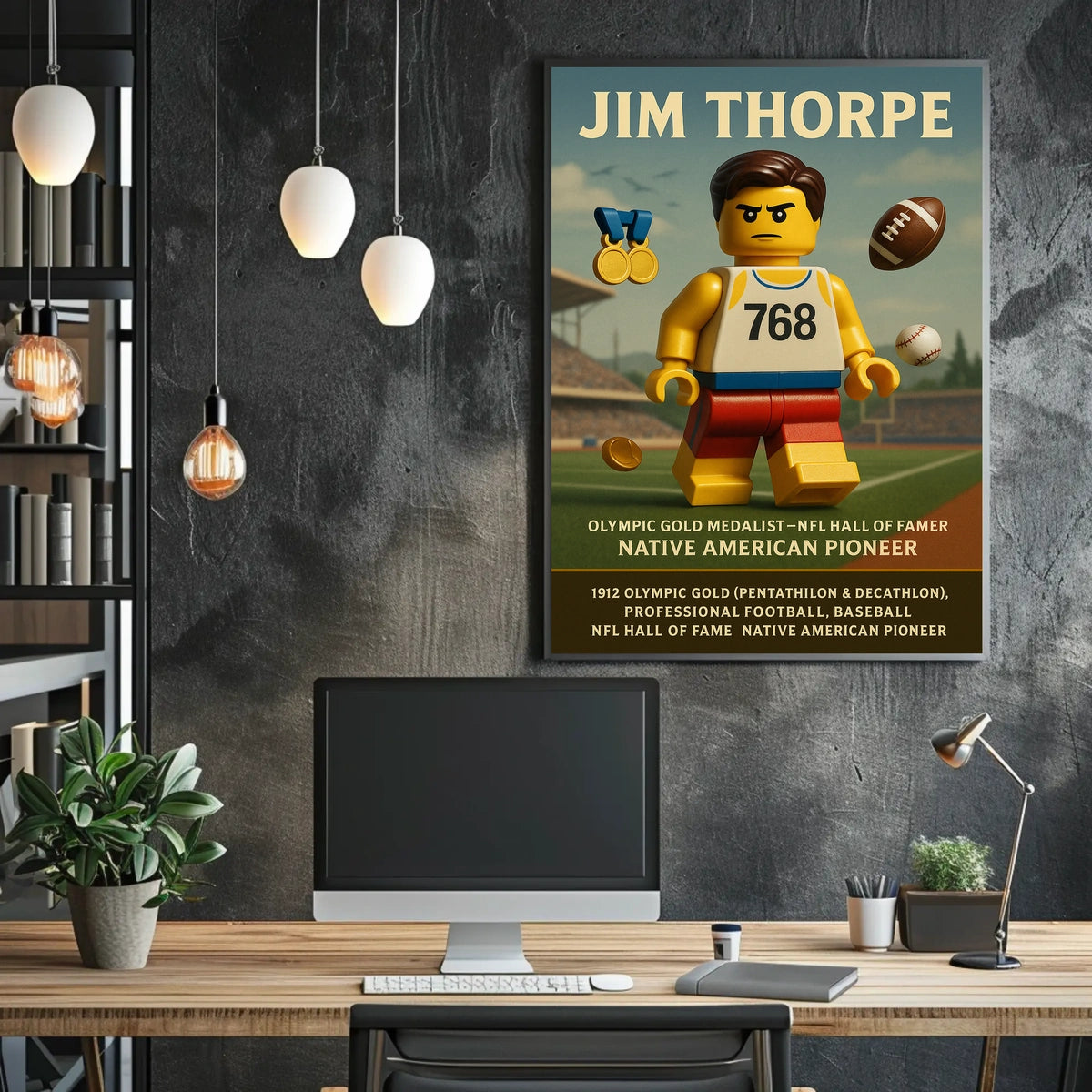 Jim Thorpe Legendary Athlete Poster