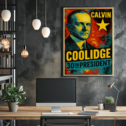 Calvin Coolidge 30th President of the United States Graffiti Pop Art Poster